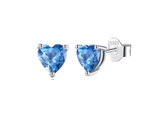 Petites Turquoise Blue Sterling 925 Silver Stud Earrings